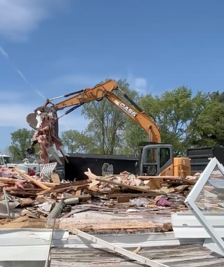 40 yard roll off dumpsters being used for major excavation project